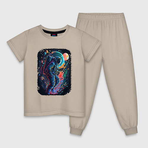 Детская пижама В поисках новых миров / Миндальный – фото 1