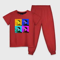 Пижама хлопковая детская Color Stalin, цвет: красный