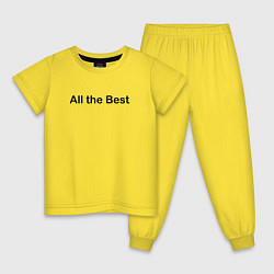 Пижама хлопковая детская All the best, цвет: желтый