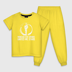 Пижама хлопковая детская Manchester strong, цвет: желтый