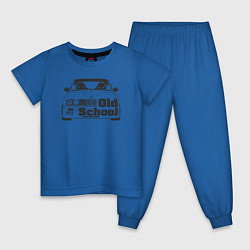 Пижама хлопковая детская BMW old school, цвет: синий
