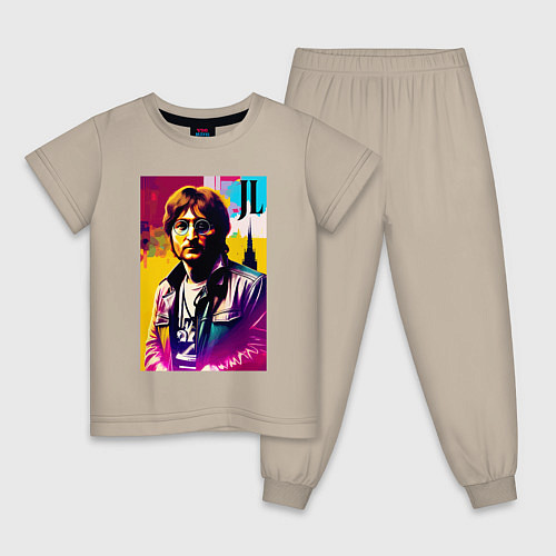 Детская пижама John Lennon - world legend / Миндальный – фото 1