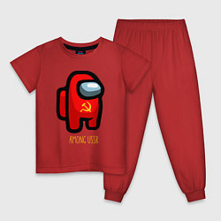 Пижама хлопковая детская Among USSR, цвет: красный