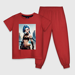 Пижама хлопковая детская JINX Arcane League Of Legends, цвет: красный