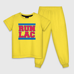 Пижама хлопковая детская Run Clippers, цвет: желтый