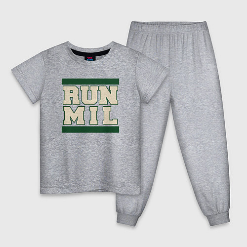 Детская пижама Run Milwaukee Bucks / Меланж – фото 1