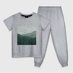 Детская пижама Туманные холмы и лес