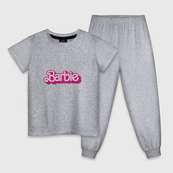 Пижама хлопковая детская Барби фильм 2023, цвет: меланж