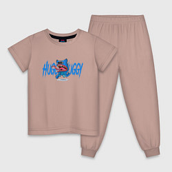 Пижама хлопковая детская Huggy Wuggy imposter, цвет: пыльно-розовый