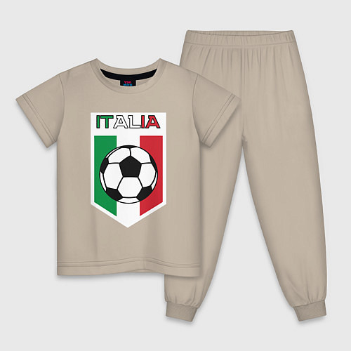 Детская пижама Футбол Италии / Миндальный – фото 1