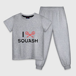 Пижама хлопковая детская I Love Squash, цвет: меланж