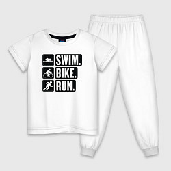 Детская пижама Swim bike run