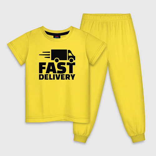 Детская пижама Быстрая доставка / Желтый – фото 1
