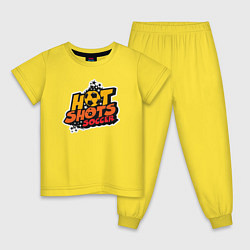 Пижама хлопковая детская Hot shots soccer, цвет: желтый