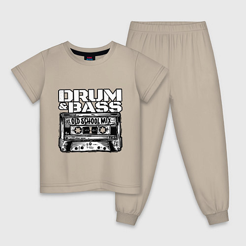 Детская пижама Dnb oldschool / Миндальный – фото 1
