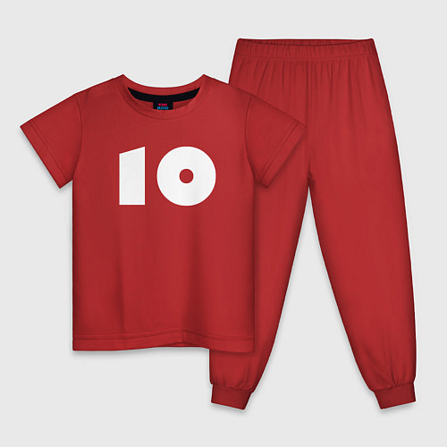 Детская пижама Number 010 / Красный – фото 1