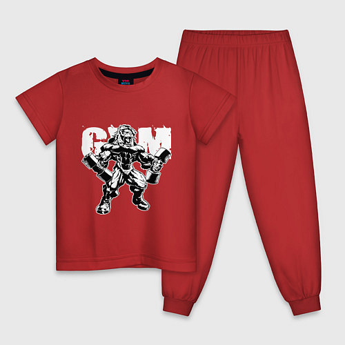Детская пижама Lion GYM / Красный – фото 1