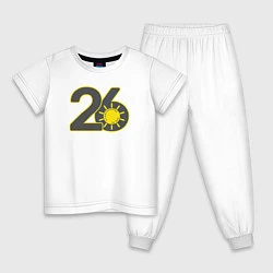 Пижама хлопковая детская 26 Ставрополье, цвет: белый