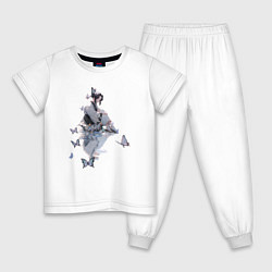 Пижама хлопковая детская Shinobu-chan, цвет: белый