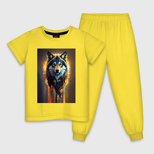 Детская пижама Волк Акела / Желтый – фото 1