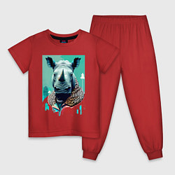 Детская пижама Морда носорога - нейросеть