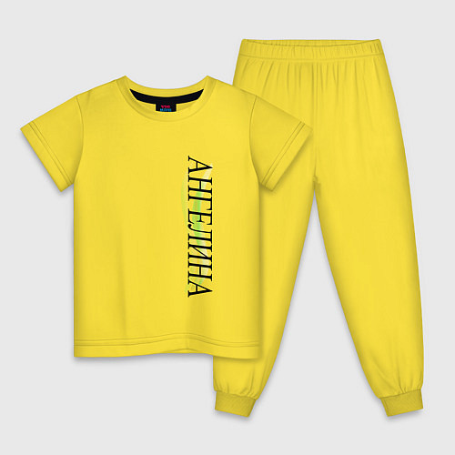 Детская пижама Имя Ангелина / Желтый – фото 1