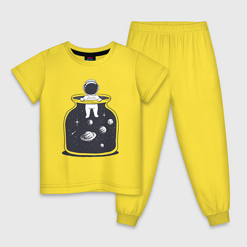 Детская пижама Космическая банка / Желтый – фото 1