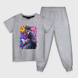 Пижама хлопковая детская Джотаро - Jojo, цвет: меланж