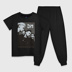 Пижама хлопковая детская Depeche Mode 90 Violator, цвет: черный