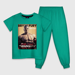 Пижама хлопковая детская Tekken 8 Bryan Fury, цвет: зеленый