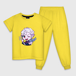 Пижама хлопковая детская Миленький Астарион - Балдурс Гейт 3, цвет: желтый