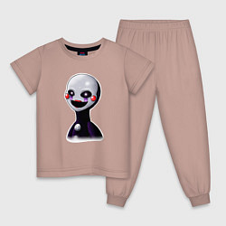 Пижама хлопковая детская FNAF Марионетка, цвет: пыльно-розовый
