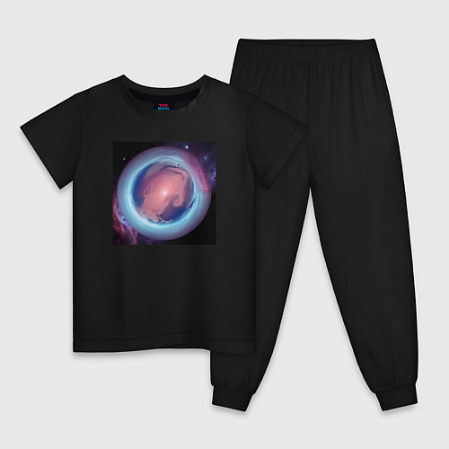Детская пижама Планета из космоса / Черный – фото 1