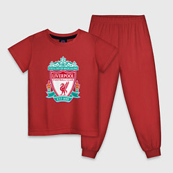 Пижама хлопковая детская Liverpool fc sport collection, цвет: красный