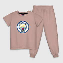 Пижама хлопковая детская Манчестер, цвет: пыльно-розовый