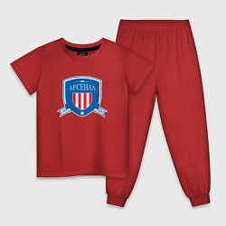 Пижама хлопковая детская Арсенал футбольный клуб, цвет: красный