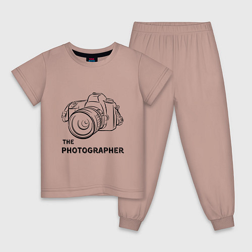 Детская пижама Я фотограф с камерой / Пыльно-розовый – фото 1
