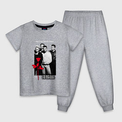 Пижама хлопковая детская Depeche Mode - Im vintage rose, цвет: меланж