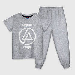 Пижама хлопковая детская Linkin Park logo, цвет: меланж