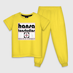 Пижама хлопковая детская Depeche Mode - Hansa tonstudios, цвет: желтый
