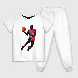 Пижама хлопковая детская Retro Jordan, цвет: белый