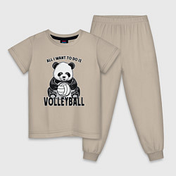 Детская пижама Panda volleyball