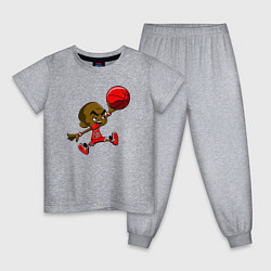 Пижама хлопковая детская Baby Jordan, цвет: меланж