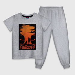 Пижама хлопковая детская Fallout 4 dog, цвет: меланж