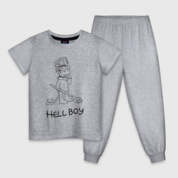 Пижама хлопковая детская Bart hellboy Lill Peep, цвет: меланж