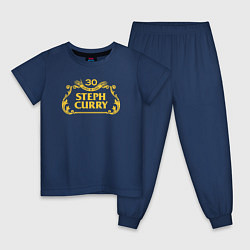 Пижама хлопковая детская Стеф Карри 30, цвет: тёмно-синий