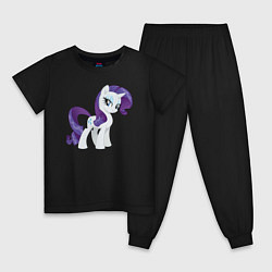 Пижама хлопковая детская Рарити из My Little Pony в кино, цвет: черный