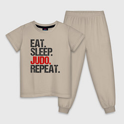 Детская пижама Eat sleep judo repeat