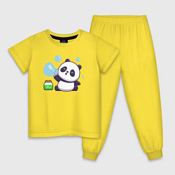 Детская пижама Панда и мыльные пузыри