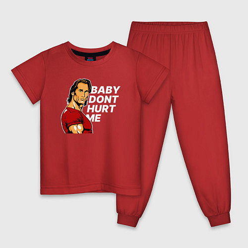 Детская пижама Baby dont hurt me - Mike OHearn / Красный – фото 1